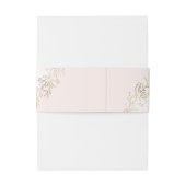 Blush und goldvergoldete botanische Hochzeit Einladungsbanderole (Rückseitenbeispiel)