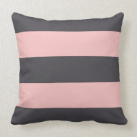 Blush und Graustreifen Kissen