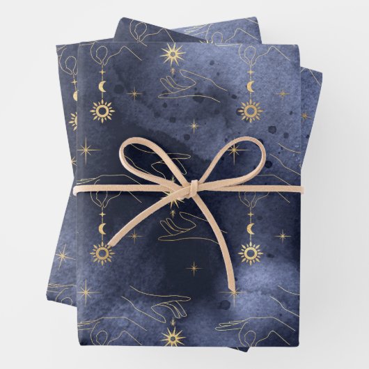 Blush und Marine Geschenkpapier Set (Beispiel)