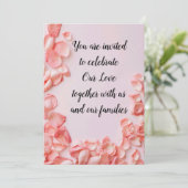 Blush und Rose Einladung (Stehend Vorderseite)