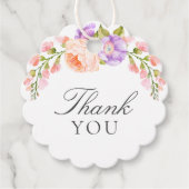 Blush und Violet Blütendusche Geschenkanhänger (Vorderseite)