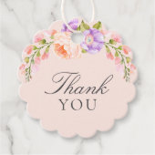 Blush-und Violet-Brautparty Geschenkanhänger (Vorderseite)