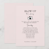 Blush-up ihre Telefone Hochzeitsempfang Einladung (Vorne/Hinten)