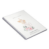 Blush Utensibook Blumenwalzenrezept Notizblock (Rechte Seite)