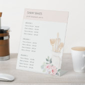 Blush Utensils Floral Whisk Bäckerei Preis Sockelschild (In SItu)