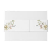 Blush Vanilla Peonies und Magnolien Einladungsbanderole (Rückseitenbeispiel)