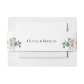 Blush Vanilla Peonies und Magnolien Einladungsbanderole (Vorderseite Beispiel)