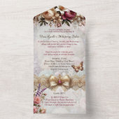 Blush Viktorianischer Salon Open House Einladung (Innen)