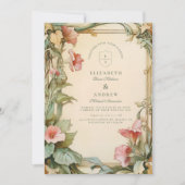 Blush Vine Frame Hochzeit Einladung (Vorderseite)