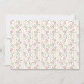 Blush Vintage Bunny Pink Bow Birthday Girl Dankeskarte (Rückseite)