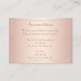 Blush Vintage Hochzeitskarten Begleitkarte