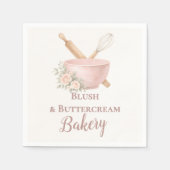 Blush Vintage Patisserie Bakery Business Serviette (Vorderseite)
