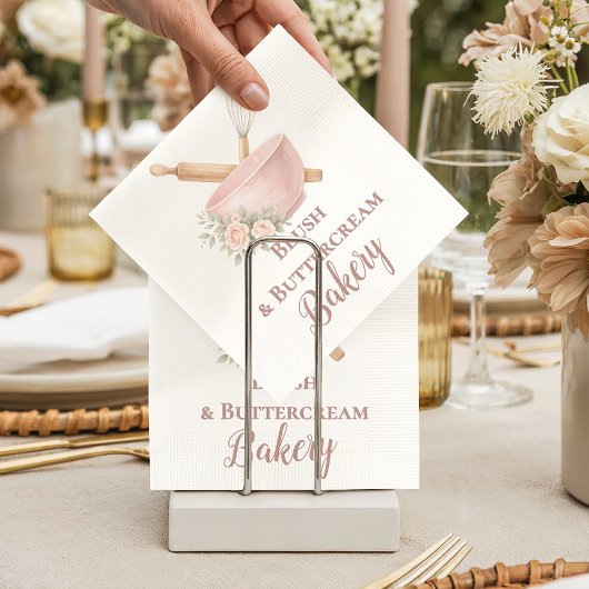 Blush Vintage Patisserie Bakery Business Serviette