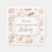 Blush Vintage Patisserie Bakery Business Serviette (Vorderseite)