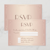 Blush Vintage Wedding RSVP Cards (Vorne/Hinten)