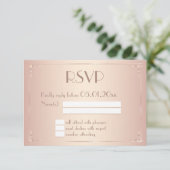 Blush Vintage Wedding RSVP Cards Karte (Stehend Vorderseite)