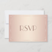 Blush Vintage Wedding RSVP Cards Karte (Rückseite)