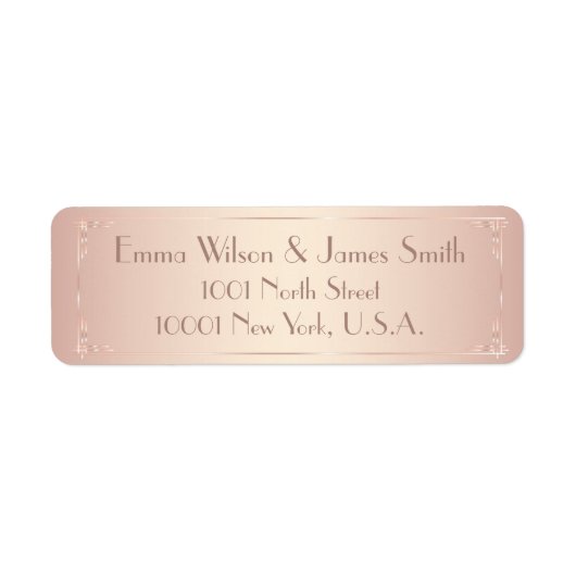 Blush Vintage Wedding Rücksendeadressen-Aufklebers (Vorne)