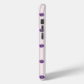 Blush & Violet Streifen Muster Case-Mate iPhone Hülle (Rückseite / Links)