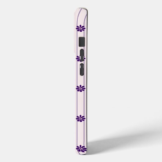 Blush & Violet Streifen Muster Case-Mate iPhone Hülle (Rückseite / Links)