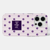 Blush & Violet Streifen Muster Case-Mate iPhone Hülle (Rückseite (Horizontal))