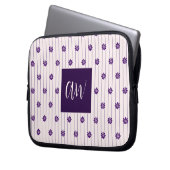 Blush & Violet Streifen Muster Laptopschutzhülle (Vorderseite Links)