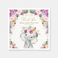 Blush Violet Tropischer Dschungel Elefant Wild One