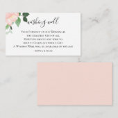 Blush Wasserfarbe Blumenzehen wünschend gut Begleitkarte (Vorne/Hinten)