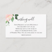 Blush Wasserfarbe Blumenzehen wünschend gut Begleitkarte (Vorderseite)