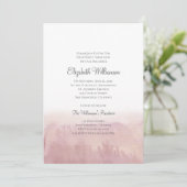Blush Wasserfarbe Einladung (Stehend Vorderseite)