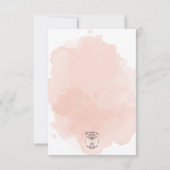 Blush Wasserfarbe Herbst Moderne Hochzeit Save The Date (Rückseite)