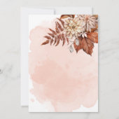 Blush Wasserfarbe Herbst Modernes Brautparty Einladung (Rückseite)