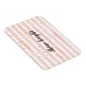 Blush Wasserfarbe Strip Gold Stars Shine Magnet (Rechte Seite)