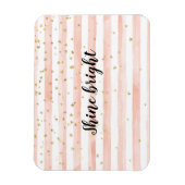 Blush Wasserfarbe Strip Gold Stars Shine Magnet (Vertikal)