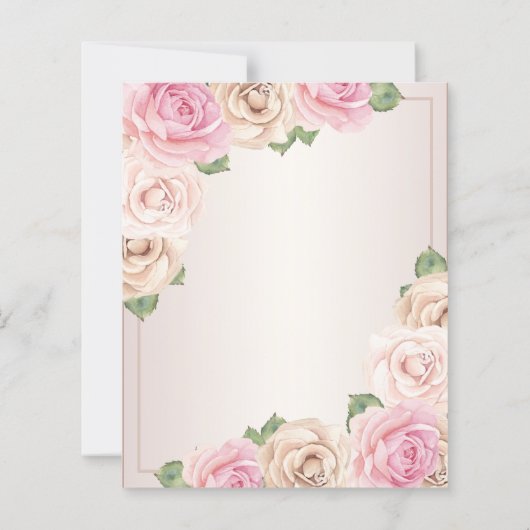 Blush Wasserfarben Bläserndusche laden ein (Rückseite)