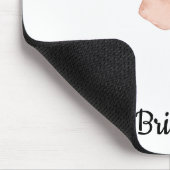 Blush-Wasserfarben-Blume Name Mousepad (Ecke)