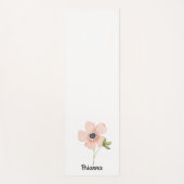 Blush-Wasserfarben-Blume Name Yogamatte (Vorderseite)