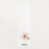 Blush-Wasserfarben-Blume Name Yogamatte (Rückseite)