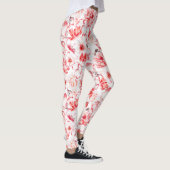 Blush-Wasserfarben-Blumenmuster  Leggings (Rechts)