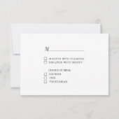 Blush-Wasserfarben-Hochzeit an der Grenze RSVP Karte (Rückseite)