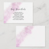 Blush Wasserfarbenbücher für Babykarten Begleitkarte (Vorne/Hinten)