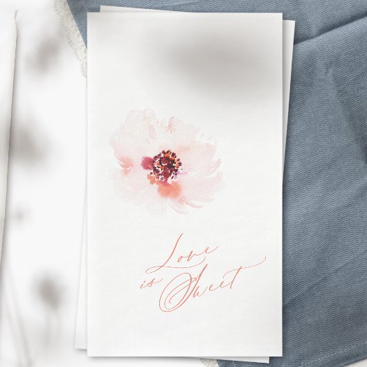 Blush Watercolor Blues Wedelhandtuch Serviette