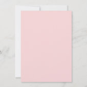 Blush Watercolor Blume Modernes Hochzeitsdesign Einladung (Rückseite)