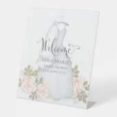 Blush Watercolor Brautparty Begrüßung Pech Sockelschild (Vorderseite)