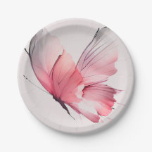 Blush Watercolor Butterfly Babydusche
