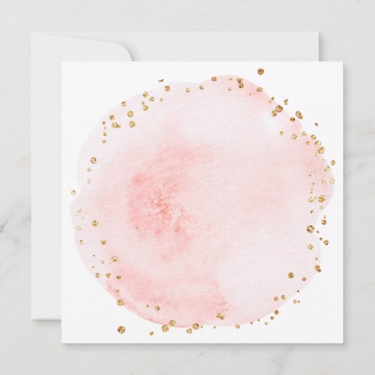 Blush Watercolor Circle Couples Duschplatz Einladung (Rückseite)