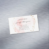 Blush Watercolor Circle Gold Punkte Magnetische Visitenkarte (Beispiel)