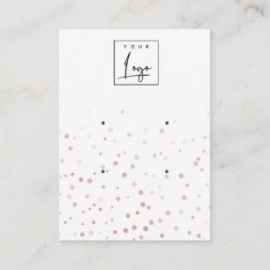 Blush Watercolor Confetti 2 Logo-Vorführung Visitenkarte