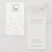 Blush Watercolor Confetti-Logo Visitenkarte (Vorne/Hinten)