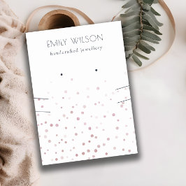 Blush Watercolor Confetti mit Nekklasseanzeige Visitenkarte